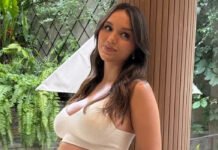 Em dia de sol, Rafa Kalimann exibe barrigão de grávida na beira da piscina: ‘Só nós duas’