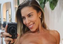 Tati Minerato exibe marquinha e shape definido em dia de bronze: ‘Prontinha’
