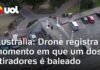 Veja Vídeo – Ataque na Austrália: drone registra momento em que um dos atiradores é baleado pela polícia