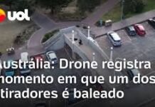 Veja Vídeo – Ataque na Austrália: drone registra momento em que um dos atiradores é baleado pela polícia