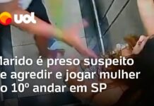 Veja Vídeo – Marido é preso suspeito de jogar mulher do 10º andar em SP; imagens mostram agressão