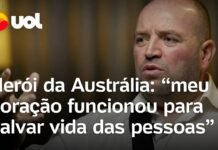 Veja Vídeo – Herói da Austrália fala de ataque: ‘Meu coração funcionou apenas para salvar pessoas’