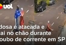 Veja Vídeo – Idosa é atacada e cai no chão durante roubo de corrente em Franca (SP); veja
