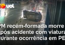 Veja Vídeo – PM recém-formada morre em colisão entre viatura e carro durante ocorrência no Recife