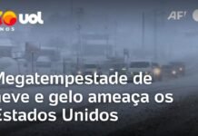 Veja Vídeo – Megatempestade de neve e gelo ameaça os Estados Unidos
