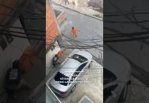 Veja Vídeo – Flagra: homem tenta pegar ladrão “no laço” após tentativa de roubo; veja