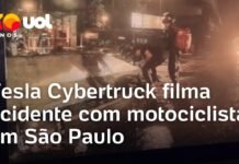 Veja Vídeo – Motociclista morre após colidir com Tesla Cybertruck em São Paulo; carro filmou acidente