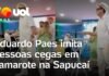 Veja Vídeo – Eduardo Paes imita pessoas com deficiência visual em camarote na Sapucaí; veja