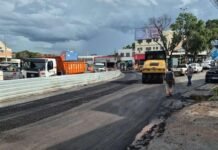 Obras do BRT seguem com execução de nova camada de asfalto na Prainha
