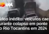 Veja vídeos inéditos revelam veículos sendo arremessados em queda da ponte JK
