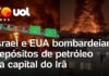 Veja Vídeos – mostram explosão e rio de fogo em bombardeio a depósitos de petróleo no Irã