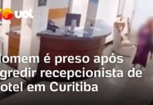 Veja Vídeo – Homem é preso por tentativa de homicídio após agredir recepcionista de hotel em Curitiba