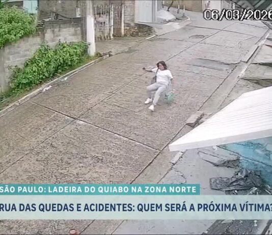 Veja Vídeo – Excesso de acidentes em ladeira escorregadia preocupa moradores de São Paulo