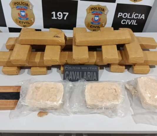 Dupla é presa transportando 18 quilos de maconha e 3 quilos de cocaína em Matupá