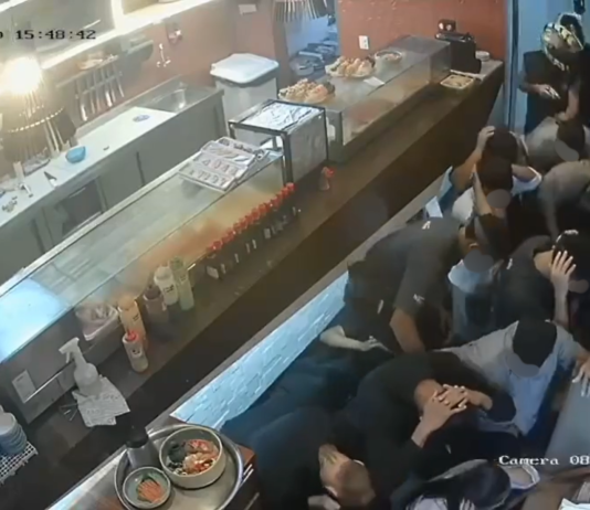 Veja Vídeo – Imagens de segurança mostram arrastão em restaurante japonês na Zona Sul de SP; veja