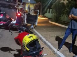 Jovem cai de moto e acaba preso bêbado em cidade de MT