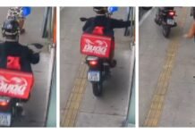 Veja Vídeo – Falso entregador em moto sobe em calçada e furta celular de mulher em segundos; veja