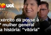 Veja Vídeo – Exército dá posse à 1ª mulher general da história: ‘Competência não tem gênero’