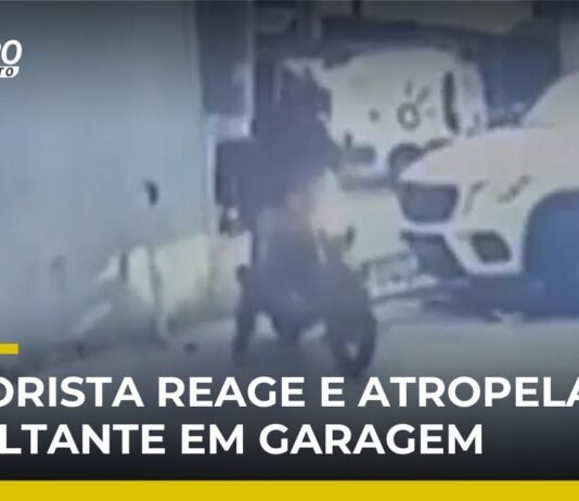 Veja Vídeo – Motorista reage a assalto em SP e atropela criminoso disfarçado de entregador
