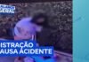 Veja Vídeo – Bebê de 1 ano se machuca após babá se distrair com celular durante passeio; veja
