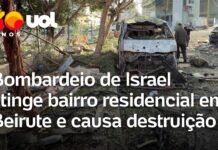 Veja Vídeo – Bombardeio de Israel atinge bairro residencial em Beirute e causa destruição; veja vídeo