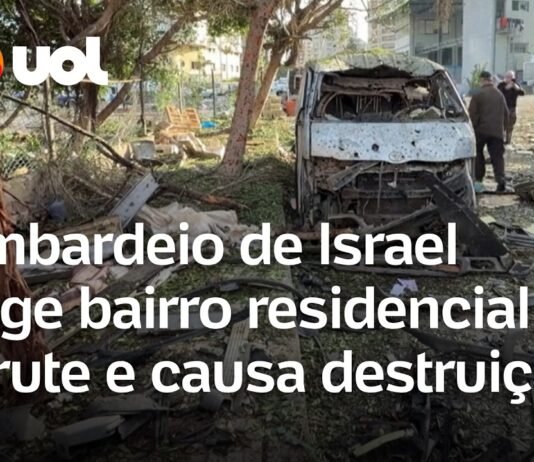 Veja Vídeo – Bombardeio de Israel atinge bairro residencial em Beirute e causa destruição; veja vídeo