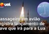 Veja Vídeo – Missão Artemis 2: passageiro em avião registra lançamento de nave que irá para a Lua
