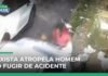 Veja Vídeo – Taxista em fuga atropela homem no acostamento e tem carro apreendido em BH