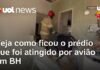 Veja imagens por dentro do prédio que foi atingido por avião em Belo Horizonte