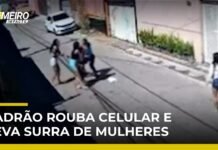 Veja Vídeo – Mulheres perseguem ladrão de celular e dão surra após roubo em Brasília