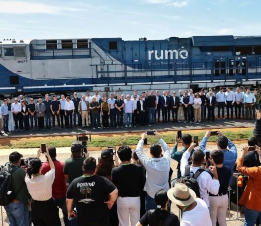 Governo de MT e Rumo inauguram 1º trecho da Ferrovia Estadual