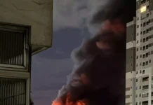 Veja Vídeo – Incêndio de grandes proporções atinge galpões de autopeças em São Paulo; veja vídeo