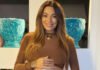 Monique Amin celebra reta final da gravidez com pintura especial na barriga: ‘Demais’