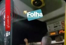 Veja Vídeo – Cobrador segura guarda-chuva para motorista de ônibus com goteira em SP; veja