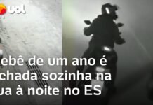 Veja Vídeo – Bebê engatinhando sozinha na rua é salva por motoqueiro no ES
