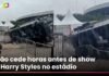 Veja Vídeo – Chão cede e caminhão da Tropa de Choque afunda próximo ao estádio; assista ao vídeo