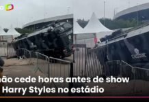 Veja Vídeo – Chão cede e caminhão da Tropa de Choque afunda próximo ao estádio; assista ao vídeo