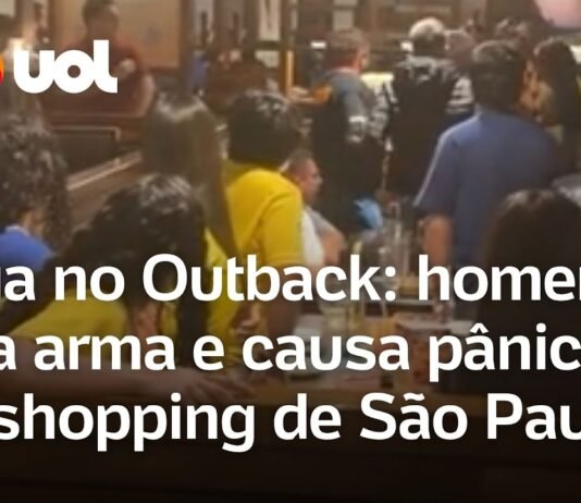 Veja Vídeo – Briga no Outback: Homem saca arma em confusão e causa pânico em shopping de SP