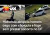 Veja Vídeo – Motorista atropela homem cego com cão-guia e foge sem prestar socorro no DF; veja