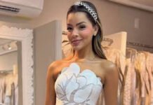 Noiva de Davi Brito, faz prova de vestido de casamento e celebra: ‘Contagem regressiva’