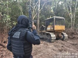 PM mira garimpo clandestino e recolhe maquinários no interior