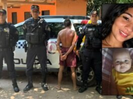 Homem mata a esposa e filho de 4 meses a facadas em MT; preso ao fugir